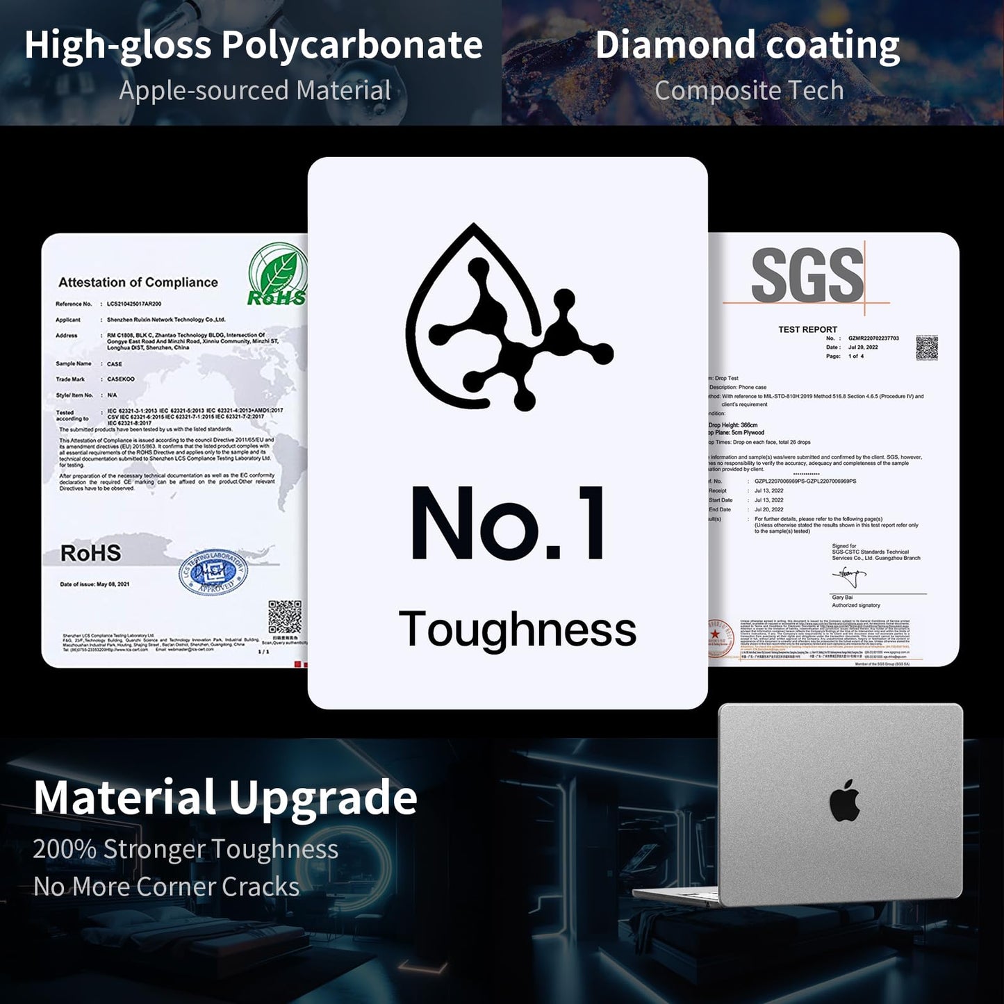 Soonjet Invisible Armor for MacBook Air 15 inch Case 2026-2023 New M5-M2 [Same as Bare Device] [Scientific Slim] Protective Hard Shell Translucent Cover for Laptop - Matte Clear