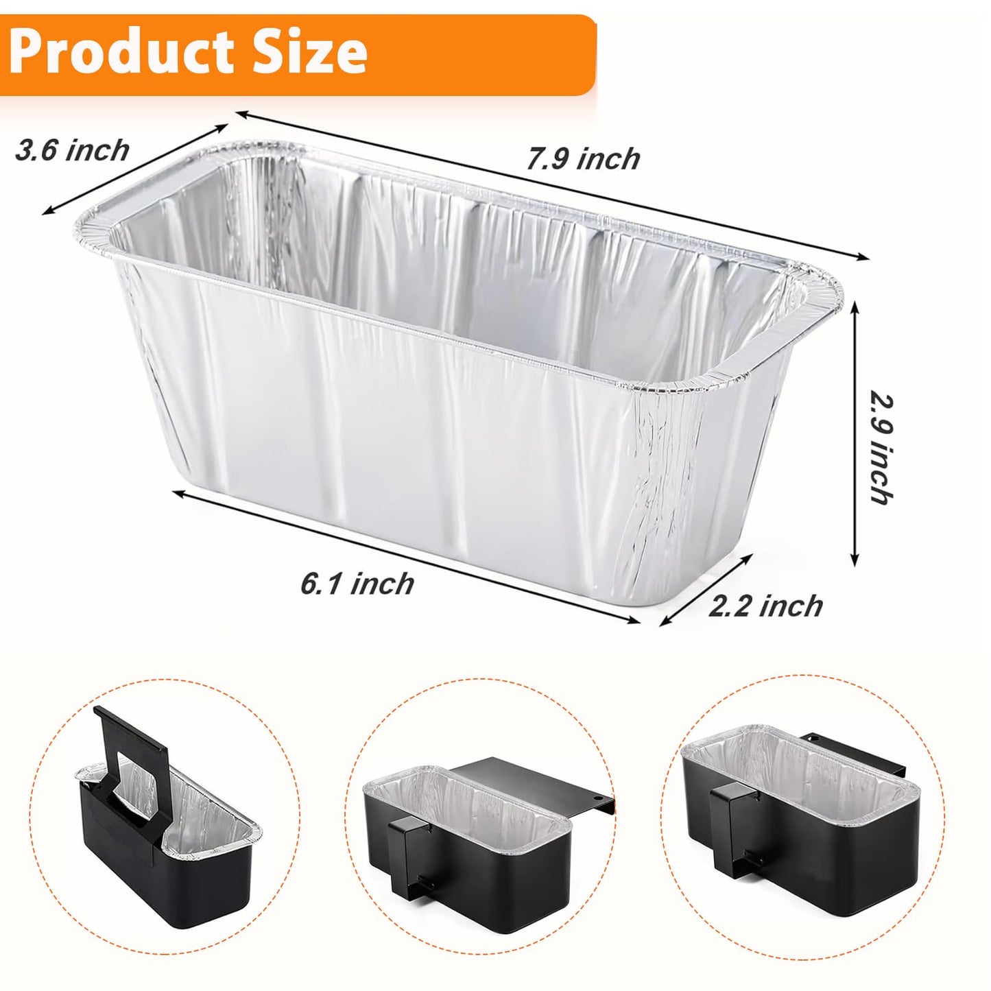 50 Pack Drip Pan Liners for Blackstone Griddle 36" 30" 28" 22" 17", a Cleaning Brush, Aluminum Disposable Grease Drip Cup Liners, Grease Catcher Trays,Griddle Accessories for Outdoor Cooking