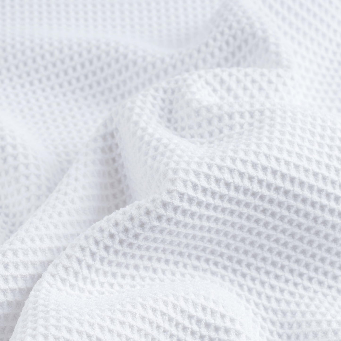 POLYTE 380 GSM Microfiber Oversize Quick Dry Lint Free Bath Towel, 60 x 30 in, Set of 2 (Waffle Weave)