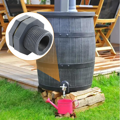 YOUNTHYE 10PCS Bulkhead Fitting 3/4 inch Double Threaded Bulkhead Water Tank Connector PVC Bulkhead Fitting Threaded Thru-Bulk Pipe Fittings for Rain Barrels, Aquariums, Ponds, Water Tanks