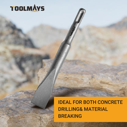 Toolmays 6Pcs Rotary Hammer Bit Set, SDS Plus Concrete Masonry Drill Bits, Applicability Brick and Stone, with Storage Case, Ideal Tool for DIY, Home