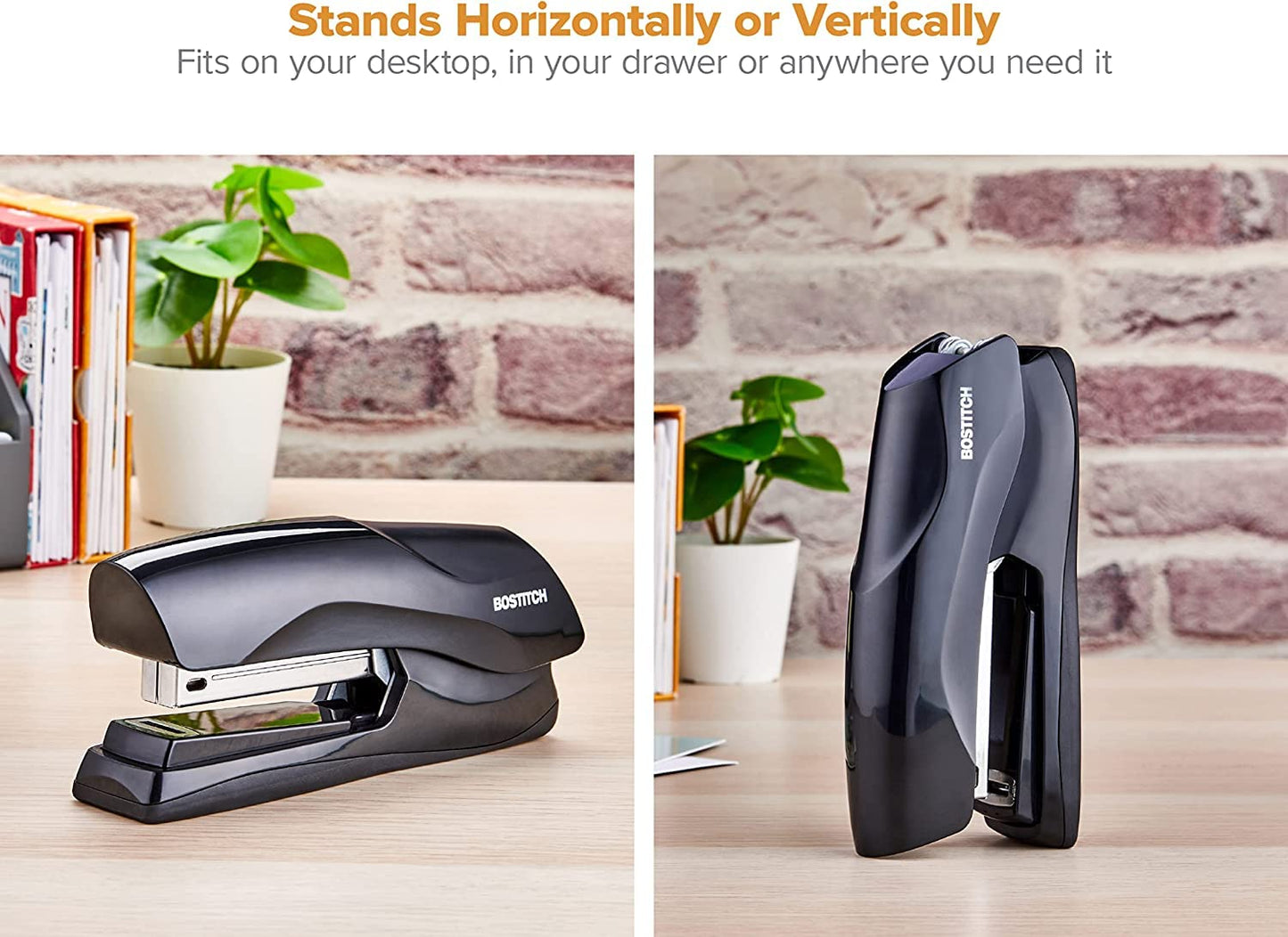 Bostitch Office Stapler Heavy Duty - 40 Sheet Stapler for Desk -Full-Strip - Includes 1260 Staples - Black