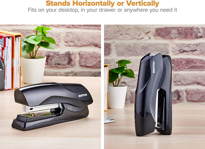 Bostitch Office Stapler Heavy Duty - 40 Sheet Stapler for Desk -Full-Strip - Includes 1260 Staples - Black