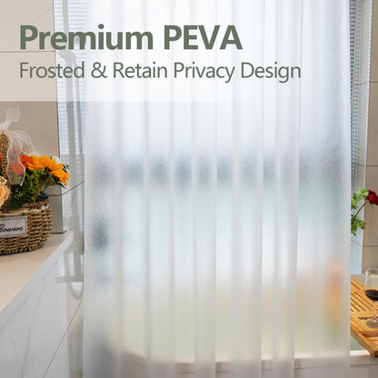 Seenus 72 x 84 inch Extra Long PEVA 9G Shower Curtain Liner Heavy Duty, Elegant 3D Silk Design Frosted Shower Curtain with 3 Large Magnets, Waterproof Plastic Shower Curtain for Bathroom