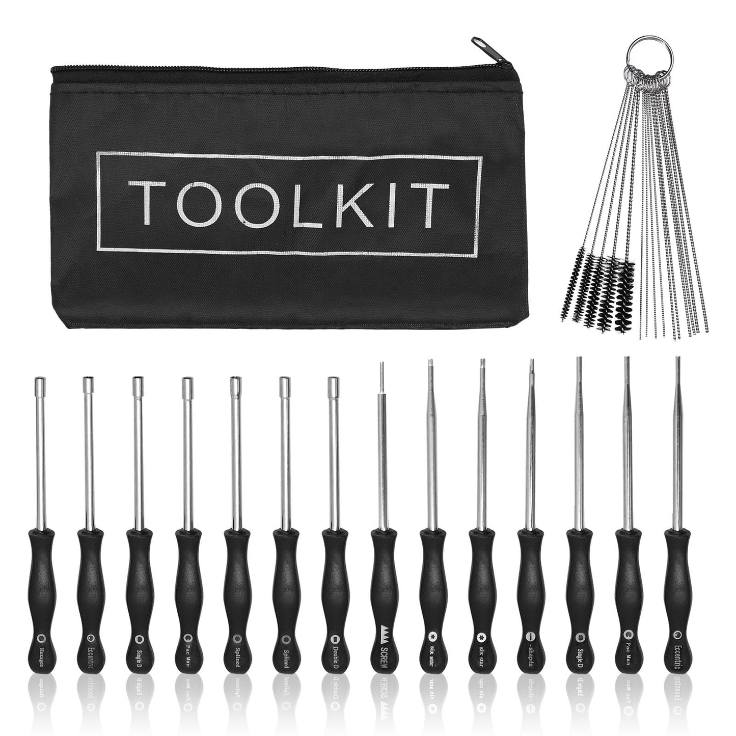 Vkinman 14Pcs Carburetor Adjustment Tool Screwdriver for Common 2 Cycle Small Engine for Poulan Husqvarna STIHL Echo Trimmer Weedeater Chainsaw Carb Adjust Tools Carb Tools