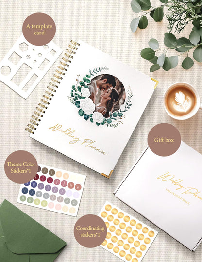 Wedding Planner Book and Organiser for Weddings: Engagement Gifts for Couples With Interchangeable Photo Cover - Wedding Gifts for Bride With Checklists, Budget Tracker, Guest List & Timeline 11.5 * 10.5in