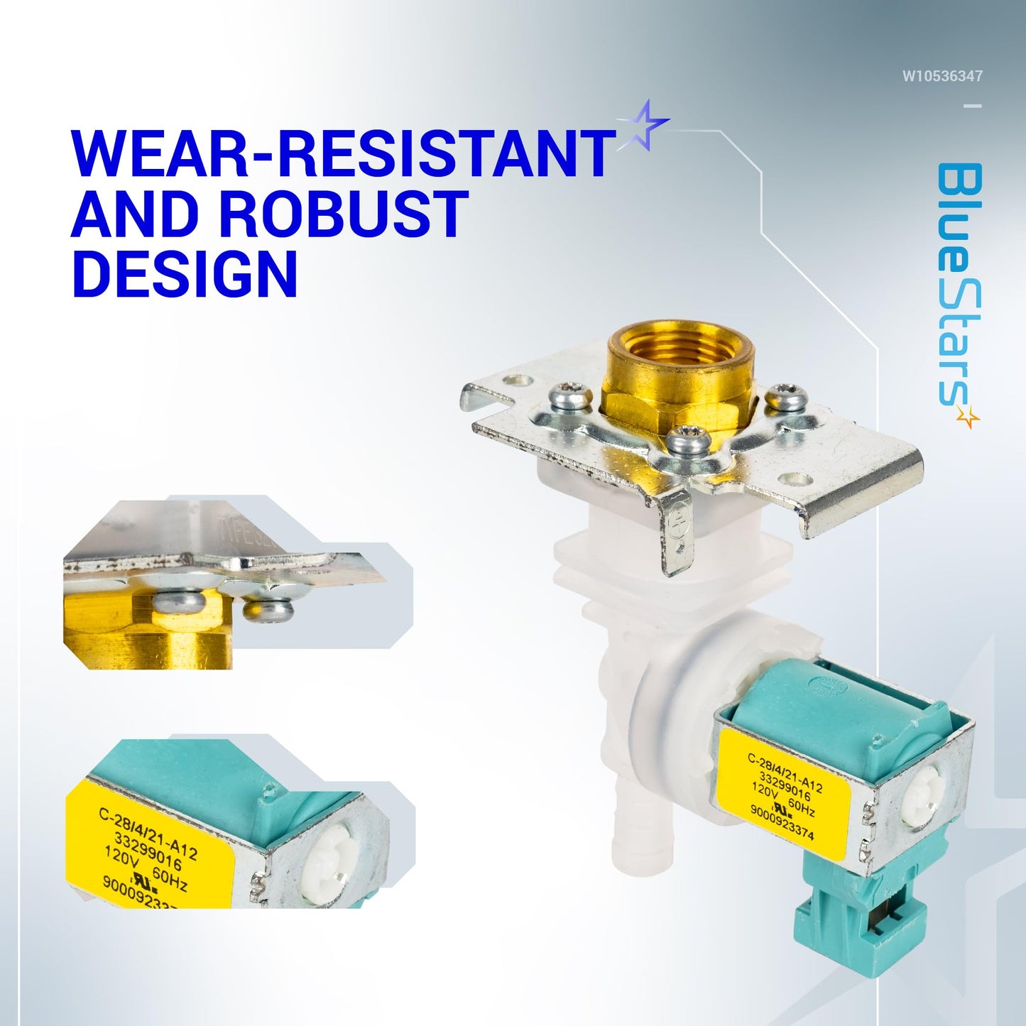 Ultra Durable 622058 00622058 Dishwasher Water Inlet Valve Replacement Part by BlueStars - Compatible with Bosch/Thermador/Kenmore Dishwashers - Replaces 1999956 AP4927070 PS8728724 AH3491417