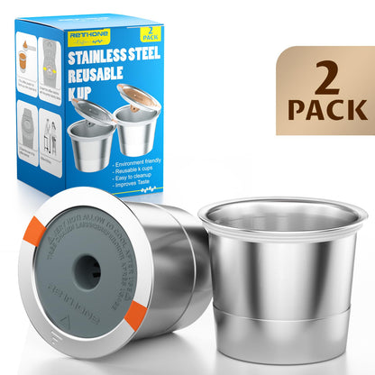 RETHONE Reusable K Cups Coffee Filter, Stainless Steel K Cup Reusable Coffee Pods Filters for Keurig 1.0 & 2.0 Coffee Makers BPA-Free Refillable Coffee Filters