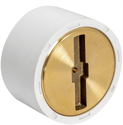 EZ-FLO 15336 Clean-Out with Brass Plug, White