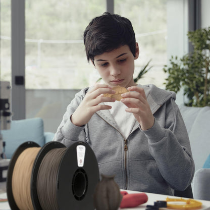 Kexcelled Real Wood Fiber PLA Filament 1.75mm,Natural Birch Wood PLA 3D Printer Filament 1kg Spool(2.2lbs), Compatible with Most FDM Printers