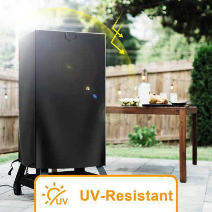 30 Inch Electric Smoker Cover for Masterbuilt Electric Smoker, 600D Heavy Duty Waterproof Square Smoker Cover, Special Fade and UV Resistant Material (18”W x 17”D x 33”H)