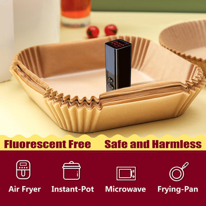 Air Fryer Liners for Ninja DZ550 Air Fryer, 250pcs Airfryer Liners Dual Parchment Paper for Air Fryer, Air Fryer Parchment Paper Liners for Chefman 6Qt Dual Basket/Ninja DZ201 DZ401