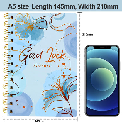 4 PCS Women's Aesthetic Spiral Notebook, 640 Pages Hardcover College Straight Line Horizontal Line Journal, Cute Journaling Notebook, Men's and Women's Note Books, 4 Colors