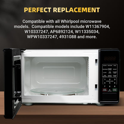 12" Microwave Replacement Turntables, Microwave Glass Plate Compatible with Whirlpool - The Exact Replacement Part of W11367904/ W10337247/ AP6892124/ W11335034/ WPW10337247 etc – Dishwasher Safe