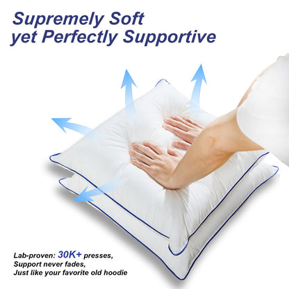 Wuuyuef 18x18 Pillow Inserts Set of 2, Hypoallergenic Machine Washable Fluffy Microfiber Cushions, Premium Soft Throw Pillow Stuffer for Couch, Sofa – White