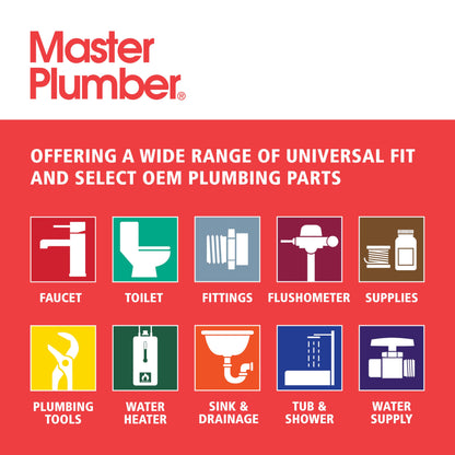 Master Plumber 84150 EF 15-ft Drain Auger, Clears Pipes Up to 1 1/2-in Diameter, Quickly & Effectively Unclog Drains, 1/4-in Thick Wire, Rugged Drum Design