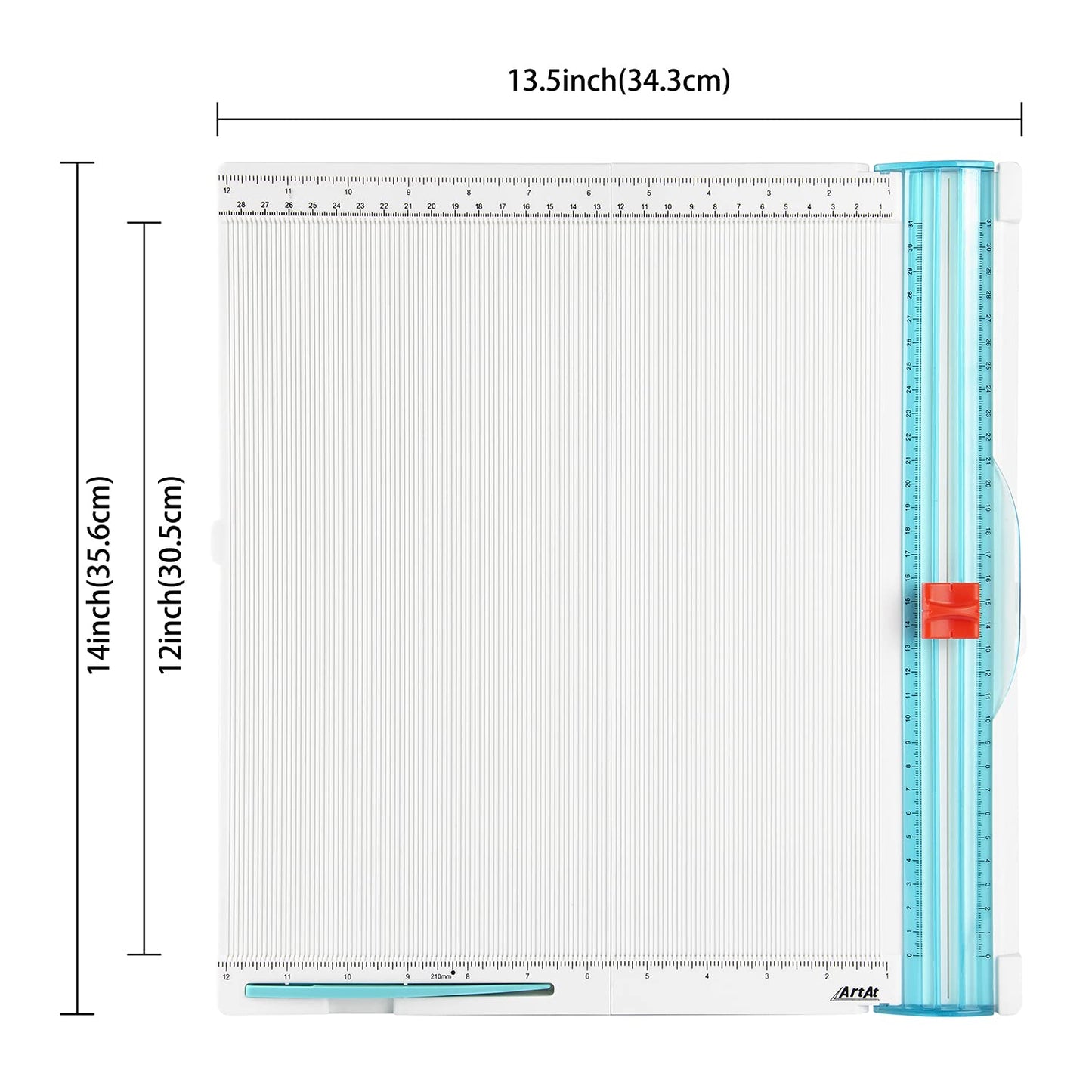 ArtAt 12"x12" Paper Trimmer & Scoring Board - Precise Cutting & Scoring Tool for DIY Crafts, Cards, Envelopes, Scrapbooking & More