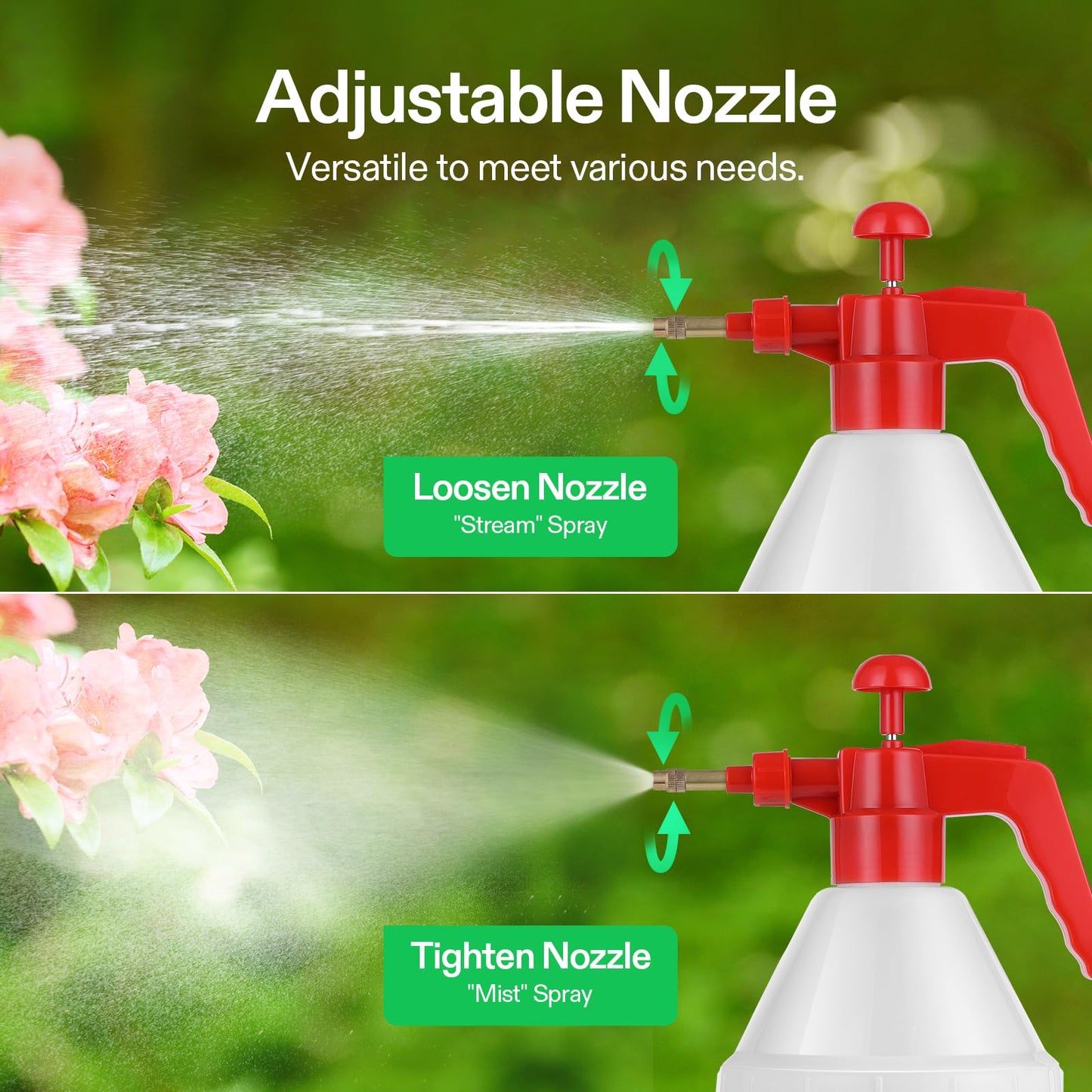 VIVOSUN 0.2Gallon Hand held Garden Sprayer Pump Pressure Water Sprayers, 27 oz Hand Sprayer for Lawn, Garden (0.8L Red)