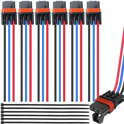 DKARDU Pulse Power Plug Pigtail Connector for Polaris Ranger XP 1000 RZR RS1 Pro General 2018 2019 2020 2021 Bus Bar Harness Pigtail Connector, 14 AWG, 6PCS