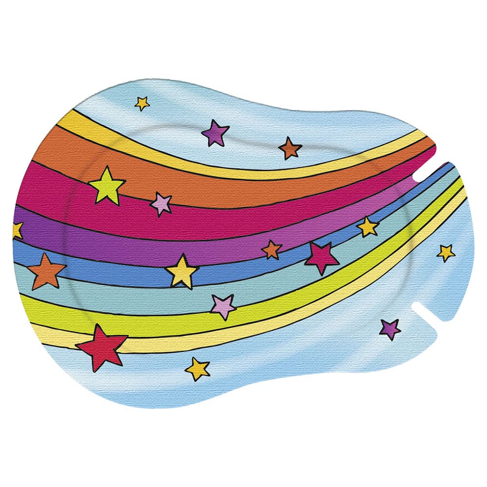 Ortopad® Bamboo for Girls, Adhesive Eye Patches, 30/Pack, Regular Size - Fairies, Rainbow Stars, Fantasy