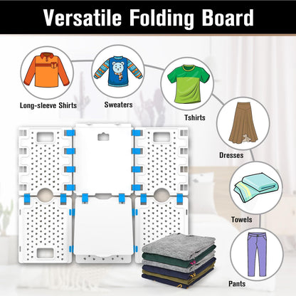 BoxLegend V4 Shirt Folding Board t Shirts Clothes Folder Durable Plastic Laundry folders Folding Boards for Adults and children, White