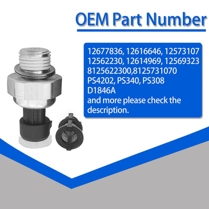12677836 Oil Pressure Sensor and Socket for Chevy Silverado 1500 2500 3500 Express Corvette Suburban Avalanche Impala Tahoe Trailblazer& GMC Sierra Savana Yukon Envoy&Cadillac CTS Escalade