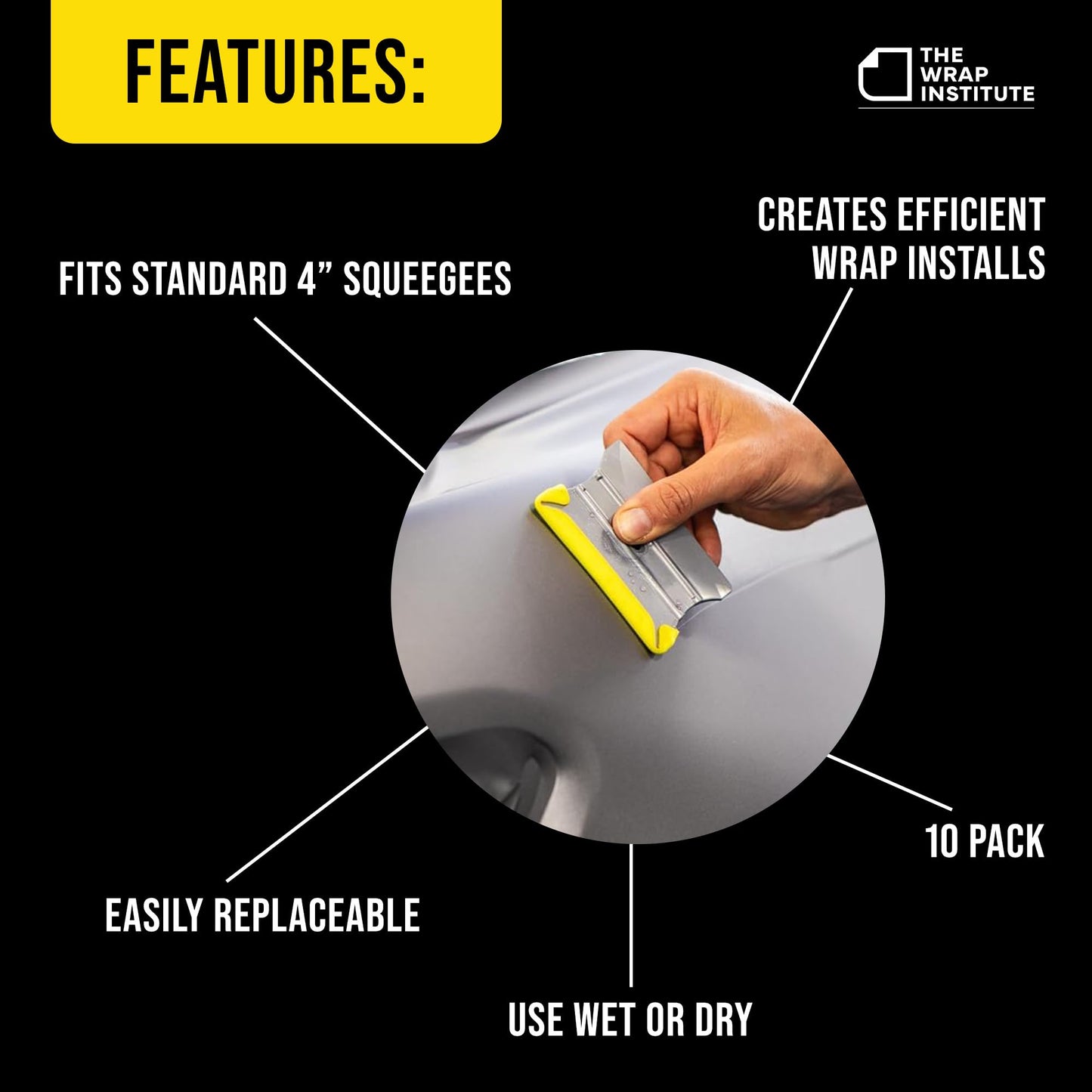 The Wrap Institute - Banana Buffer - for Wet or Dry Vinyl/PPF Applications - 10 Pack