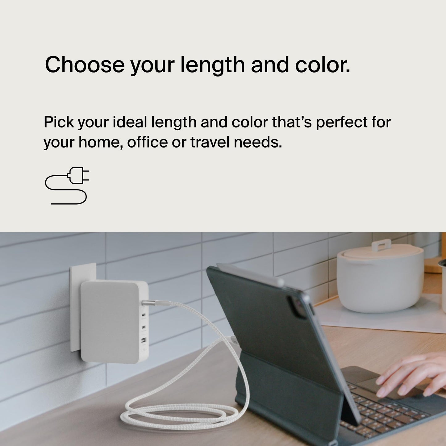 Belkin BoostCharge USB-C to USB-C Power Cable (2M/6.6ft) Fast Charging Cable 240W Power Delivery USB-IF for MacBook Pro, iPad, iPhone 16 Series, Galaxy S25 Series, Nintendo Switch 2 & More - White