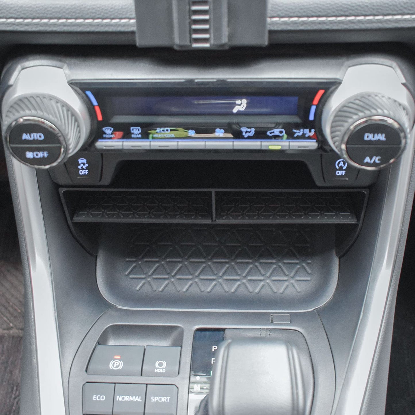 TACOBRO 2PCS Center Console Organizer Tray Compatible with Toyota RAV4 2025 2024 2023 2022 2021 2020 2019 and 2021-2024 2025 RAV-4 Prime Accessories,Gear Shift Storage Tray Secondary Box
