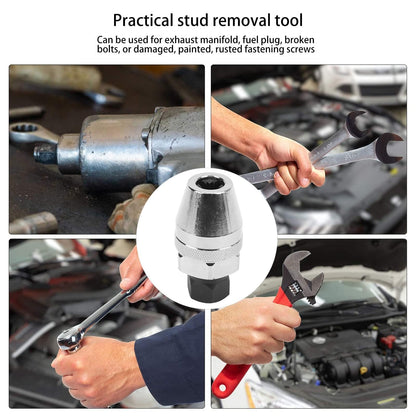 Stud Extractor Broken Bolt Remover Heat Treated Alloy Steel Bolt Extractor Tool for 1/4in-1/2in (6mm-12mm) Rounded Studs Extractor