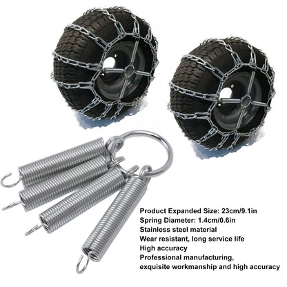 CHICIRIS Tire Chain Tensioner, 1 Pair Quad Tire Chains Tightener, fit 26x12x12 20x8x8 Garden Tractors, Riders, Snowblower