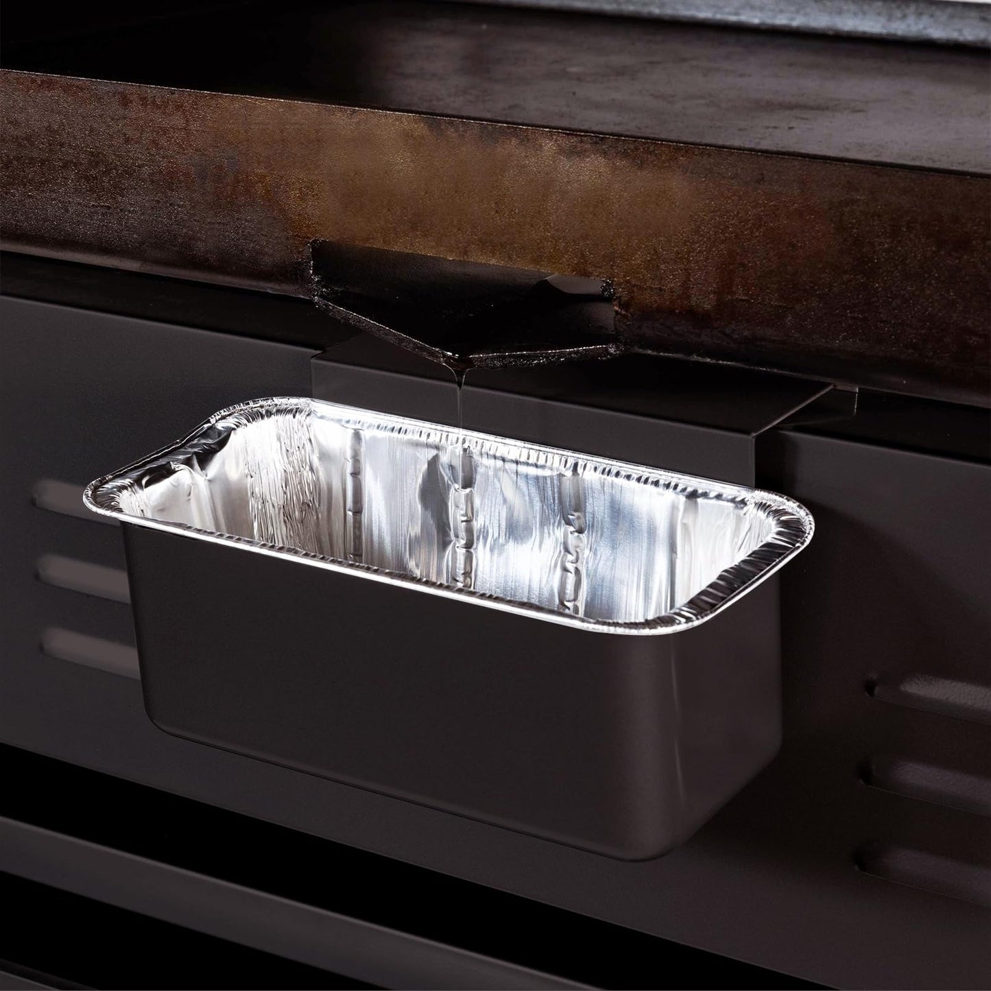 Rushare 40 Pack Drip Pan Liners for Blackstone 17"/22"/30"/28"/36" Griddle, Grease Cup Liners for Blackstone 5017, Disposable Aluminum Foil Drip Pan Liner, 8 x 3.7 Inch