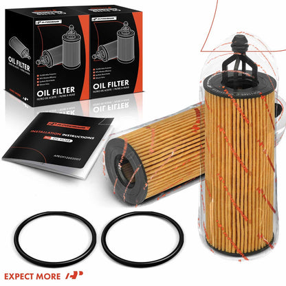 A-Premium 2-PC 10K Miles Protection Oil Filter Compatible with Ram 1500, 1500 Classic & Jeep Grand Cherokee, Wrangler & Dodge Grand Caravan, Charger, Journey & Chrysler Town & Country & Volkswagen