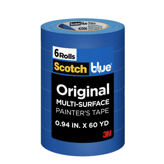 ScotchBlue Original Painter's Tape, Multi-Surface, 24 mm (6 Rolls) - 2090, 2090-24EP6