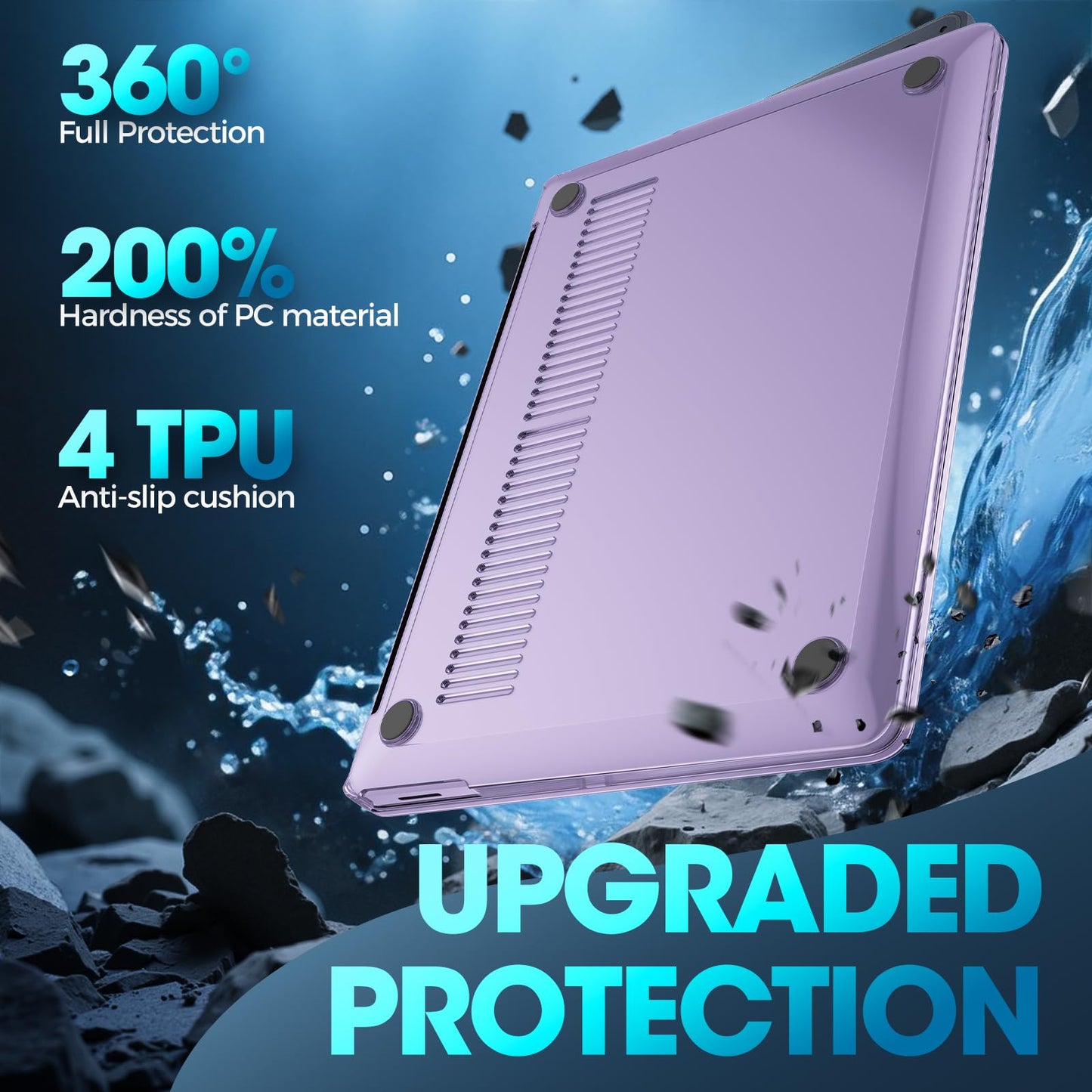 ProCase Protective Case for Latest 2025 Microsoft Surface Laptop 13 Inch, Hard Shell Transparent Cover with Durable and Lightweight Design -Crystal