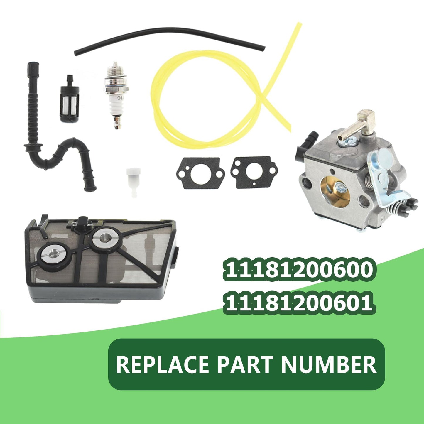 ALL-CARB Carburetor Replacement for Stihl 028 028AV Super Chainsaw with Air Filter Kit HU-40D WT-16B
