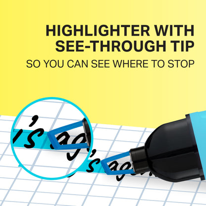 Sharpie Highlighter, Clear View Tank Highlighter with See-Through Chisel Tip, Assorted, 8 Count