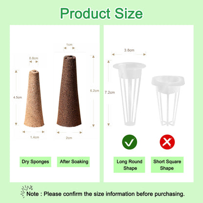ALIINKD 80pcs Hydroponics Grow Sponges Replacement Seed Pods Compatible with AeroGarden, iDOO Refill Pods for Indoor Plants, Seed Starter pods, and Hydroponics Growing System Supplies