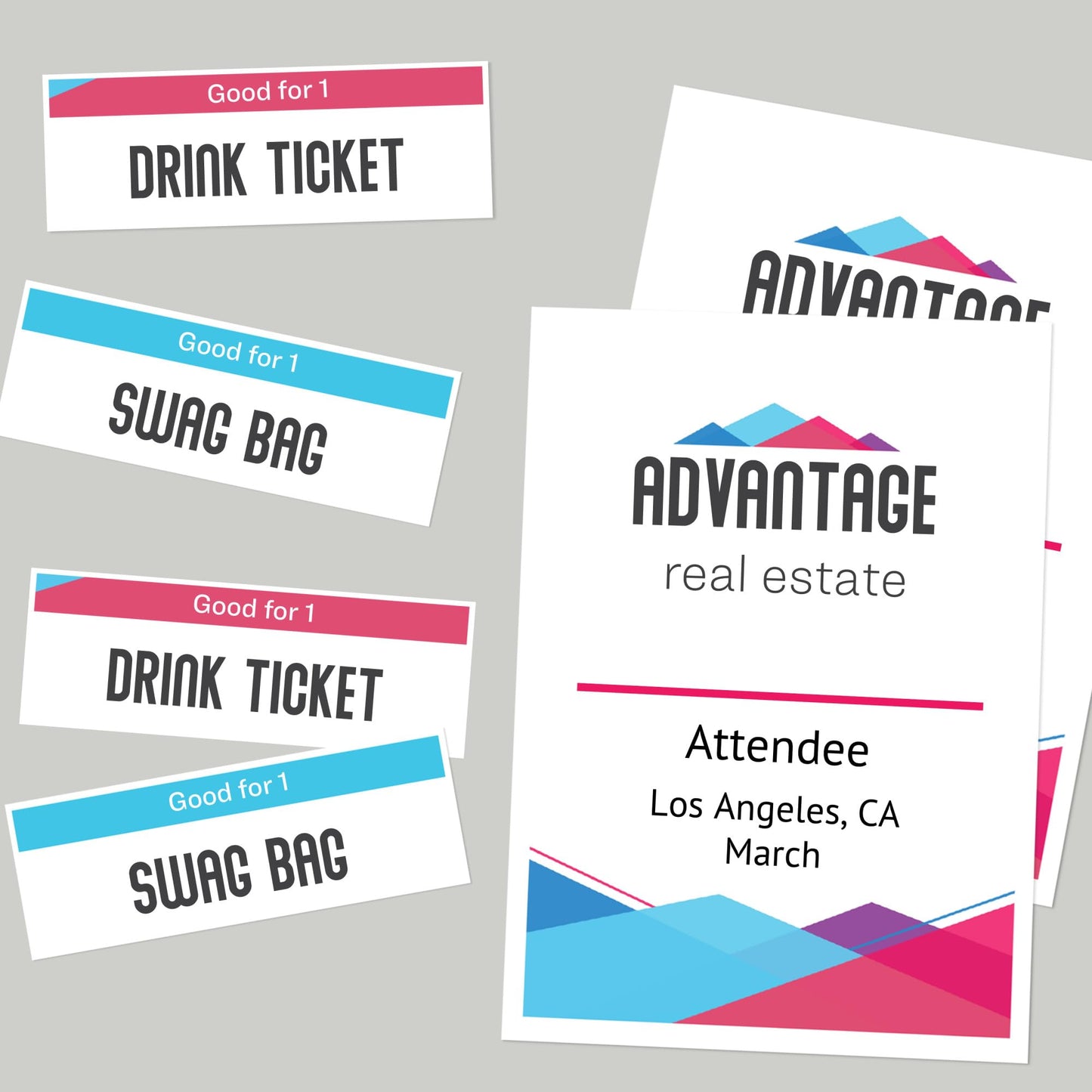 Avery Insert Refills and Blank Tickets for Vertical Name Badges, 6" x 4.25", 100 Name Tag Inserts and 200 Blank Tickets (8522)