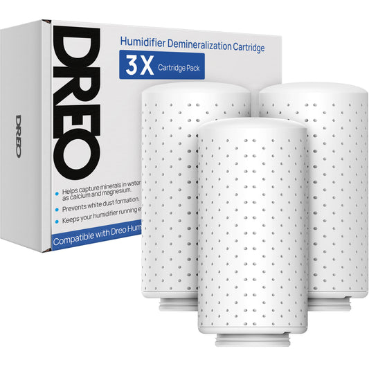 DREO Scale-Inhibitor Cartridge 3-Pack for Humidifiers, Compatiblewith DREO Humidifiers HM713S/717S, Prevent Mineral Build-up, Filter Hard Water, Eliminaate White Dust, Extend Humidifier Life