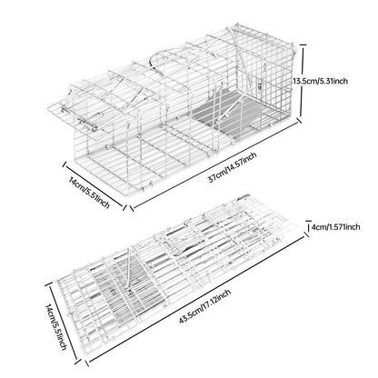WEIANG Rat Trap Humane Animal Live Cage, Mouse Traps No Kill Live Catch and Release One - Reusable,Mice,Chipmunks,Squirrels,Weasel and More Rodents Mousetrap Trap for Indoor Outdoor Use