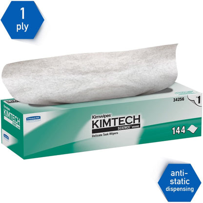 Kimberly Clark Safety 34256 White Kimwipes Delicate Task Wipers, 14.7" x 16.6" (Pack of 140)