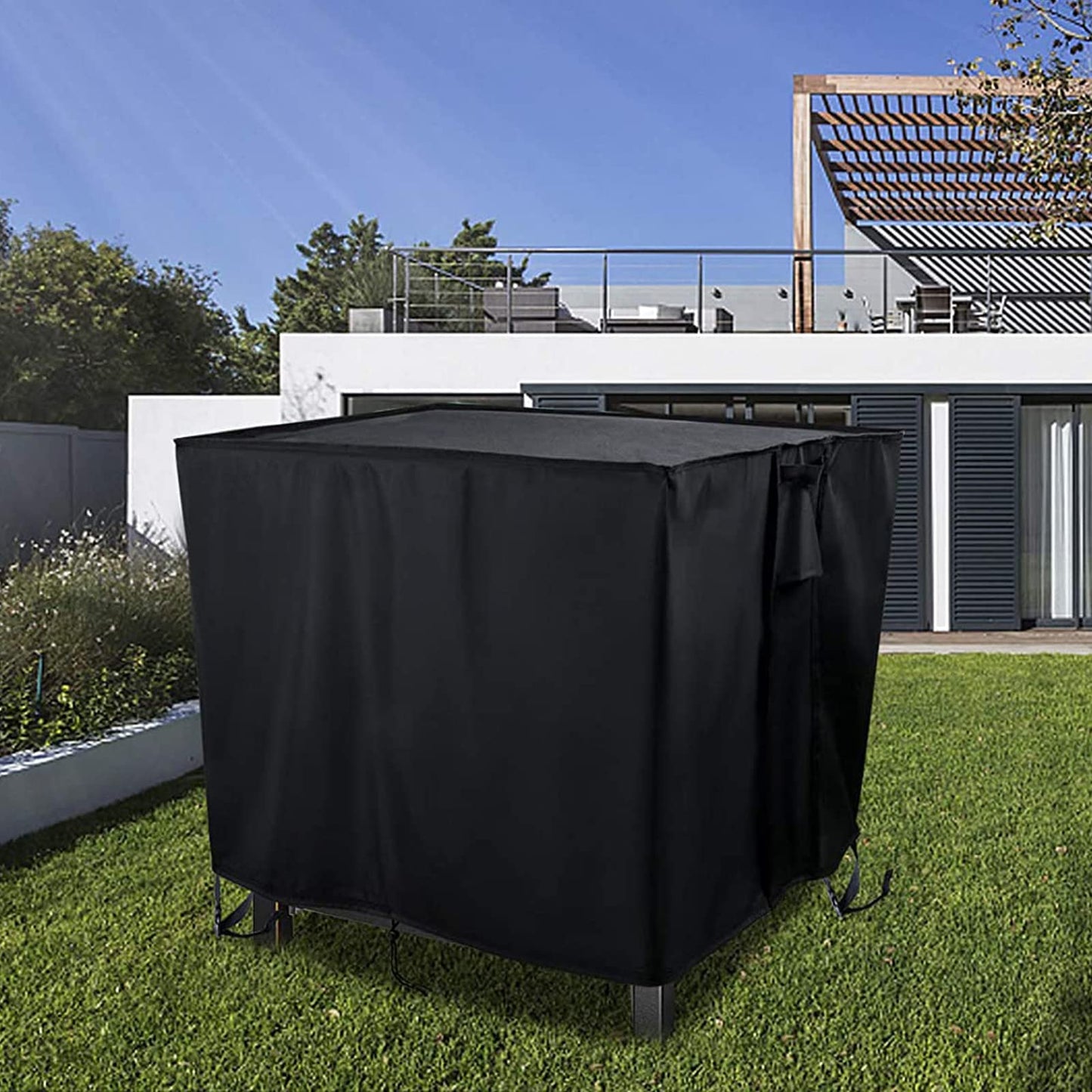 Aidetech Fire Pit Cover Square, 28 inch Waterproof Fire Pit Table Cover, Patio Gas Fireplace Covers - 28”L x 28”W x 25”H