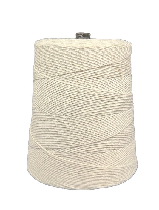 T.W Evans Cordage 16 PLY Cotton Twine 2 lb Cone - 2400 feet, White