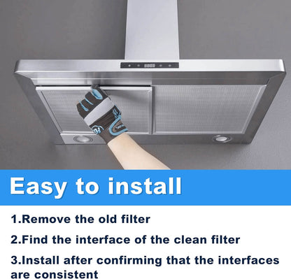 BPS1FA30 Replacement Filter for Broan QS1 & WS1 Range Hoods - Aluminum, 11-3/4’’ x 14-1/4’’ x 3/8’', 2 Pieces, Efficient Vent Grease Filters