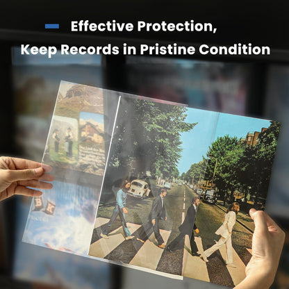 TAKMORK 12" LP Vinyl Record Protective Sleeves: 50 Crystal Clear & Durable 3 Mil Thick Outer Sleeves