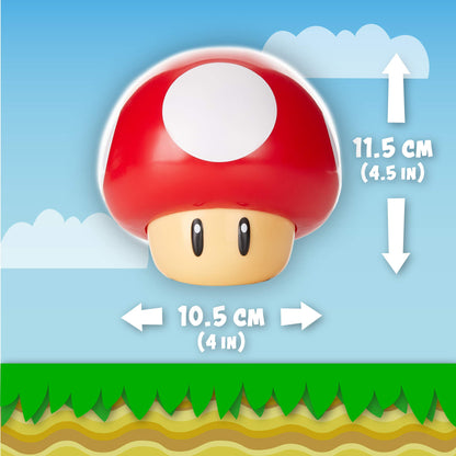 Super Mario Brothers Mushroom Figure Light – Officially Licensed Collectible Movie Merchandise with Sound, Gifts for Boys, Kids Bedroom Accessories | Paladone