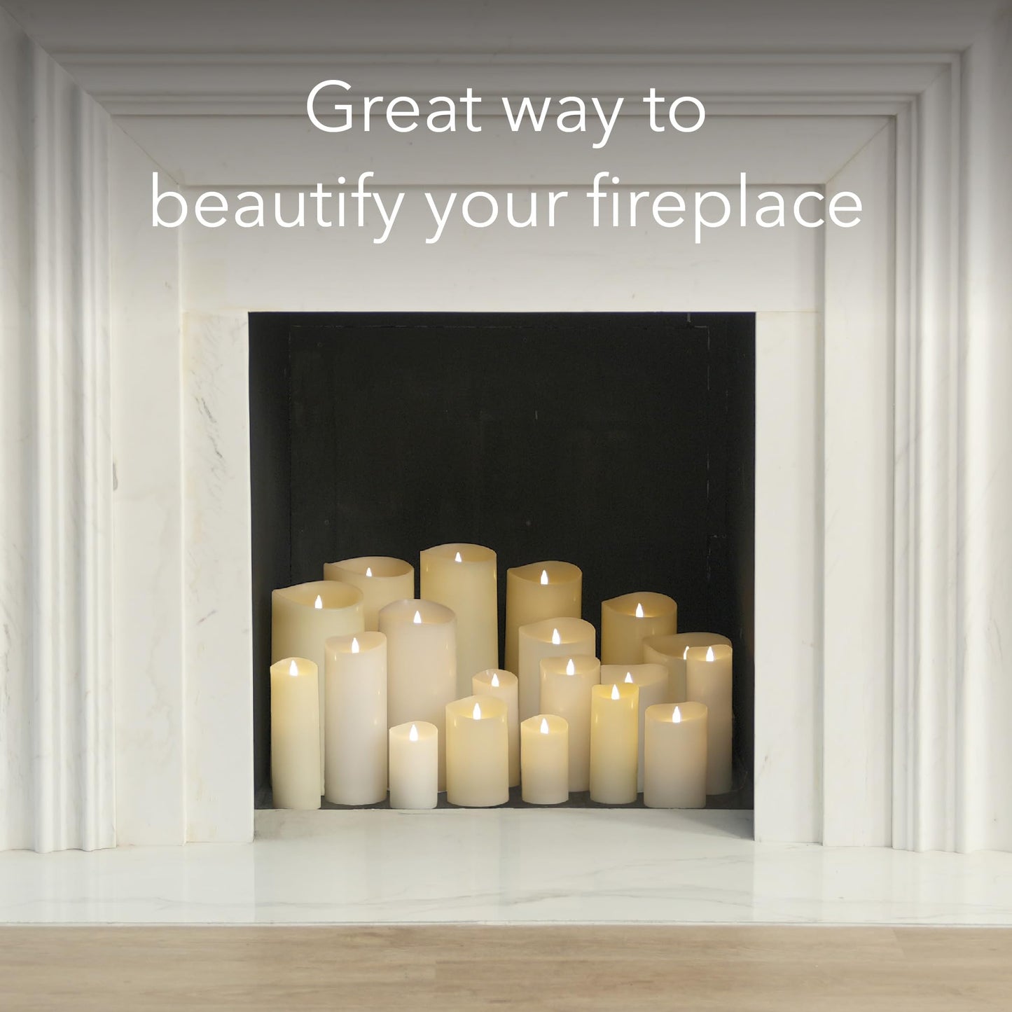 Softflame Flameless LED Candles with Remote Control, 3"x 7"Flickering 3D Moving Flame Battery Operated Candles in Real Wax Shell for Indoor Use, Home Decor Ivory
