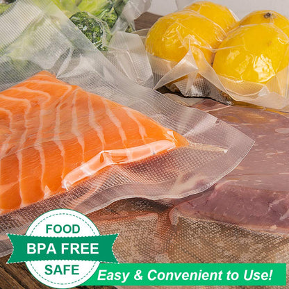 ATSAMFR 200 Pint Size 6x10Inch Vacuum Sealer Food Sealer Bags with BPA Free,Heavy Duty,Great for Vac storage or Sous Vide Cooking