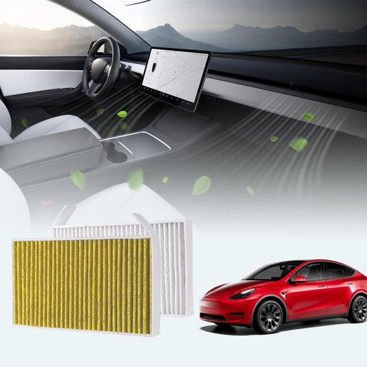 BASENOR Cabin Air Filter with Activated Carbon for Tesla Model 3 (2017-2026) & Model Y (2020-2026) | OEM Replacement | Odor, Smoke & Dust Reduction | Long-Lasting Performance